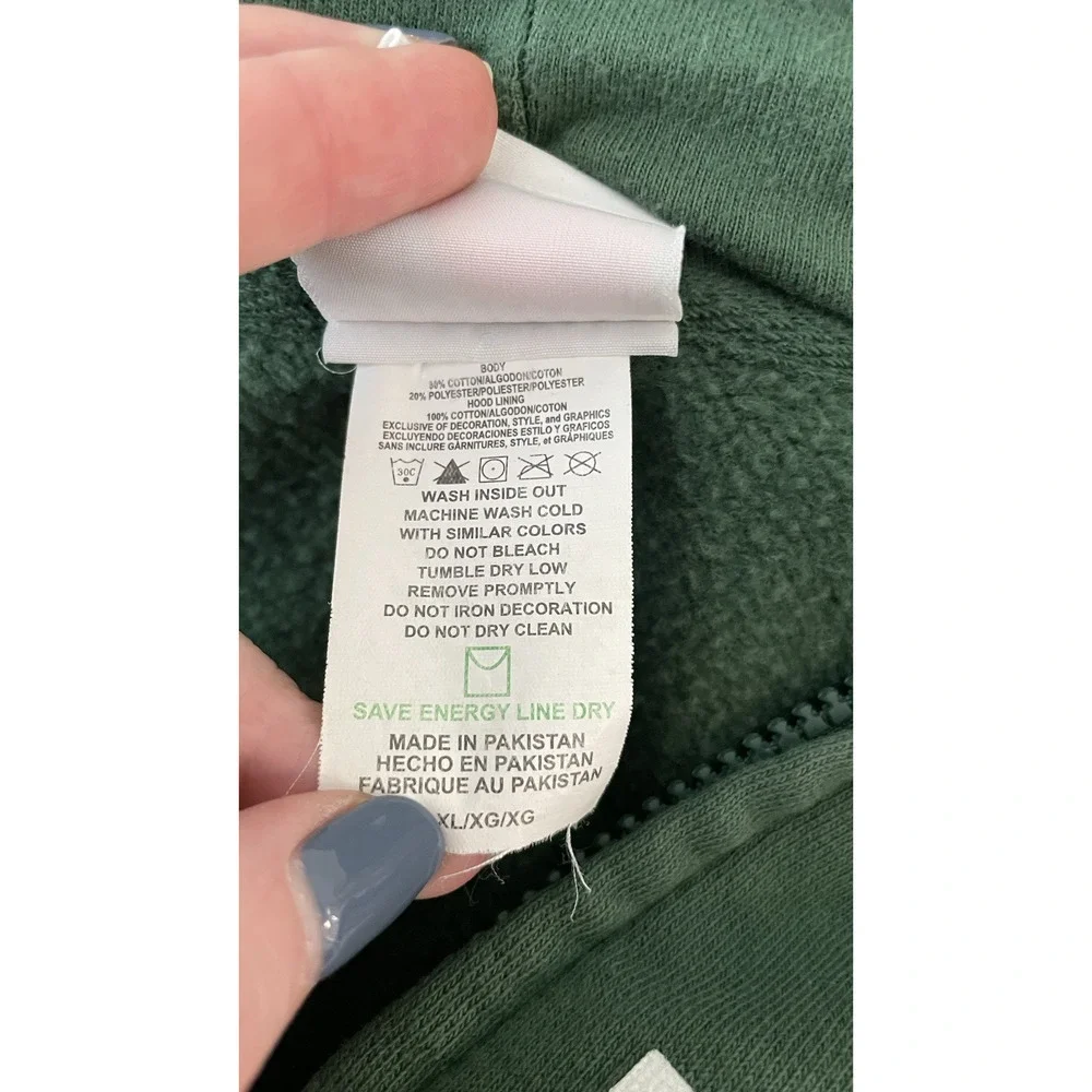 Majestic Green Bay Packers Zip Up Hoodie Green Football Wisconsin NFL Game XL - Picture 7 of 11